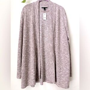 Lane Bryant NWT Overpiece Top Pink w/Grey and Silver Thread 18/20 Plus